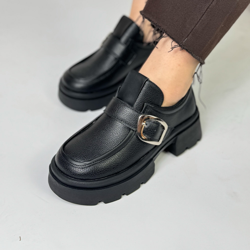 طلوفر زنانه بغل سگک زبانه اسپرت لژ ۵ سانتی مشکی